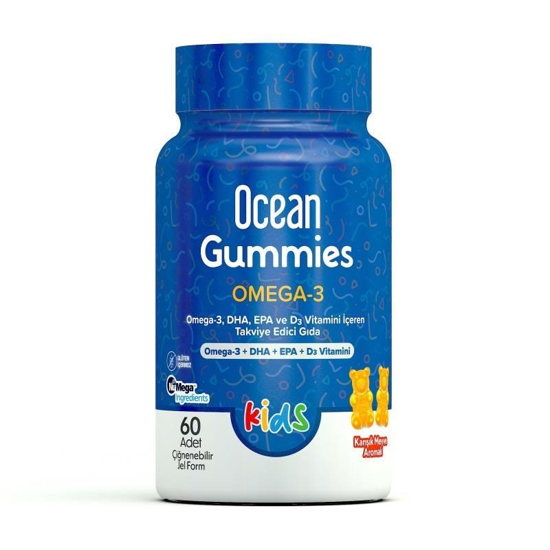 Ocean Gummies Omega 3 Kids: Delicious Chewable for Healthy Brain & Eye Development - 60 Count - image 2