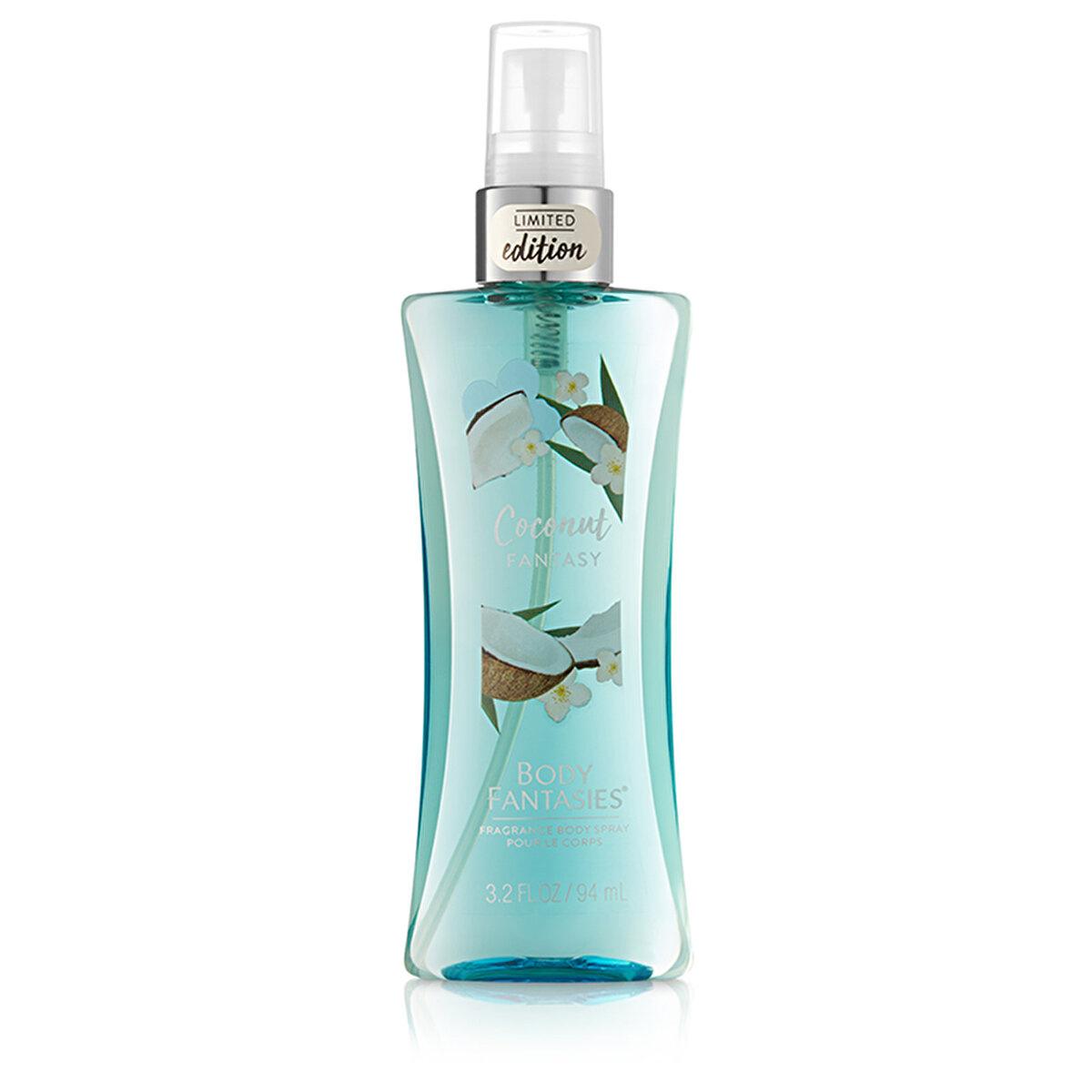 Body Fantasies Coconut Fantasy Body Spray: Refreshing Tropical Coconut Fragrance, Lightweight Body Mist for Women - 3.18 fl oz Body Fantasies Coconut Body Spray - Tropical Refreshment body spray, coconut body spray, Body Fantasies, tropical body spray, fruity body spray, coconut fragrance, body mist, women's fragrance, fragrance, body mist spray, coconut scent, floral body spray, refreshing body spray, daily fragrance, affordable fragrance, travel size body spray, pineapple, star fruit, orchid, jasmine, tea