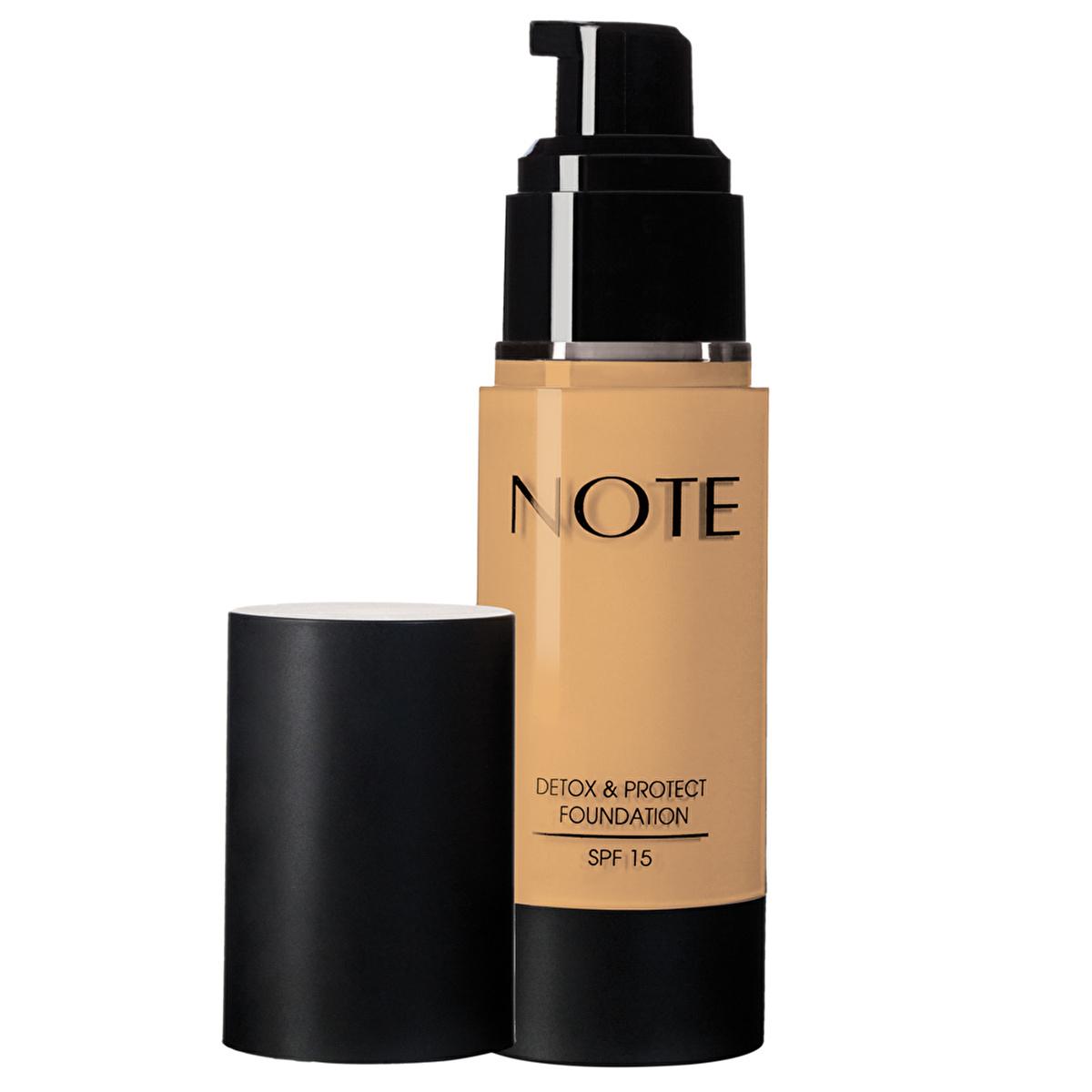 note detox protect foundation sand 04, note foundation swatch on skin Note Detox & Protect Foundation - Sand 04 | 35ml Note Detox & Protect Foundation - Sand 04 | 35ml note-detox, foundation, makeup, sensitive-skin, cosmetic, pumping-bottle, spf, paraben-free, long-lasting, ai-generated