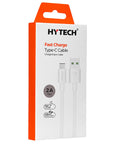 Hytech 1M 2A Type-C Fast Charging Cable - White, High-Speed Data Transfer & Durable Design - view 2