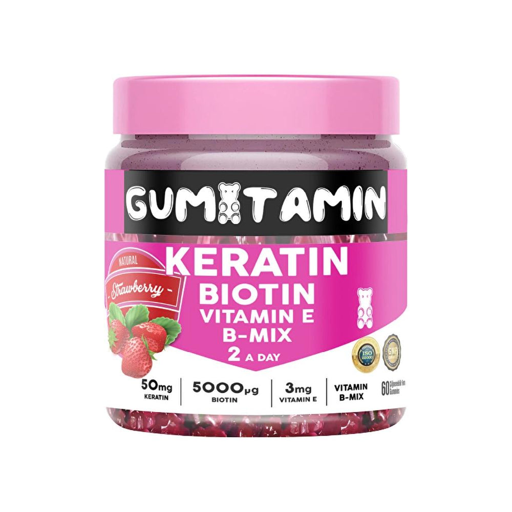 Gumitamin Keratin Hair & Nail Vitamin Gummies 60 Count