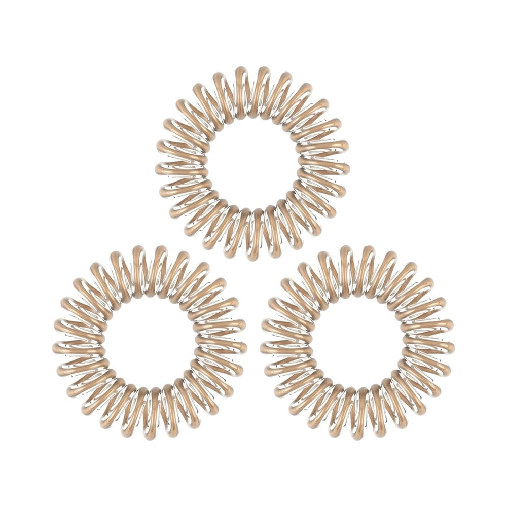 Invisibobble Bronze Me Pretty Hair Tie Set - 3 Stylish Hair Accessories for Fashion-Conscious Individuals - Hair Accessories