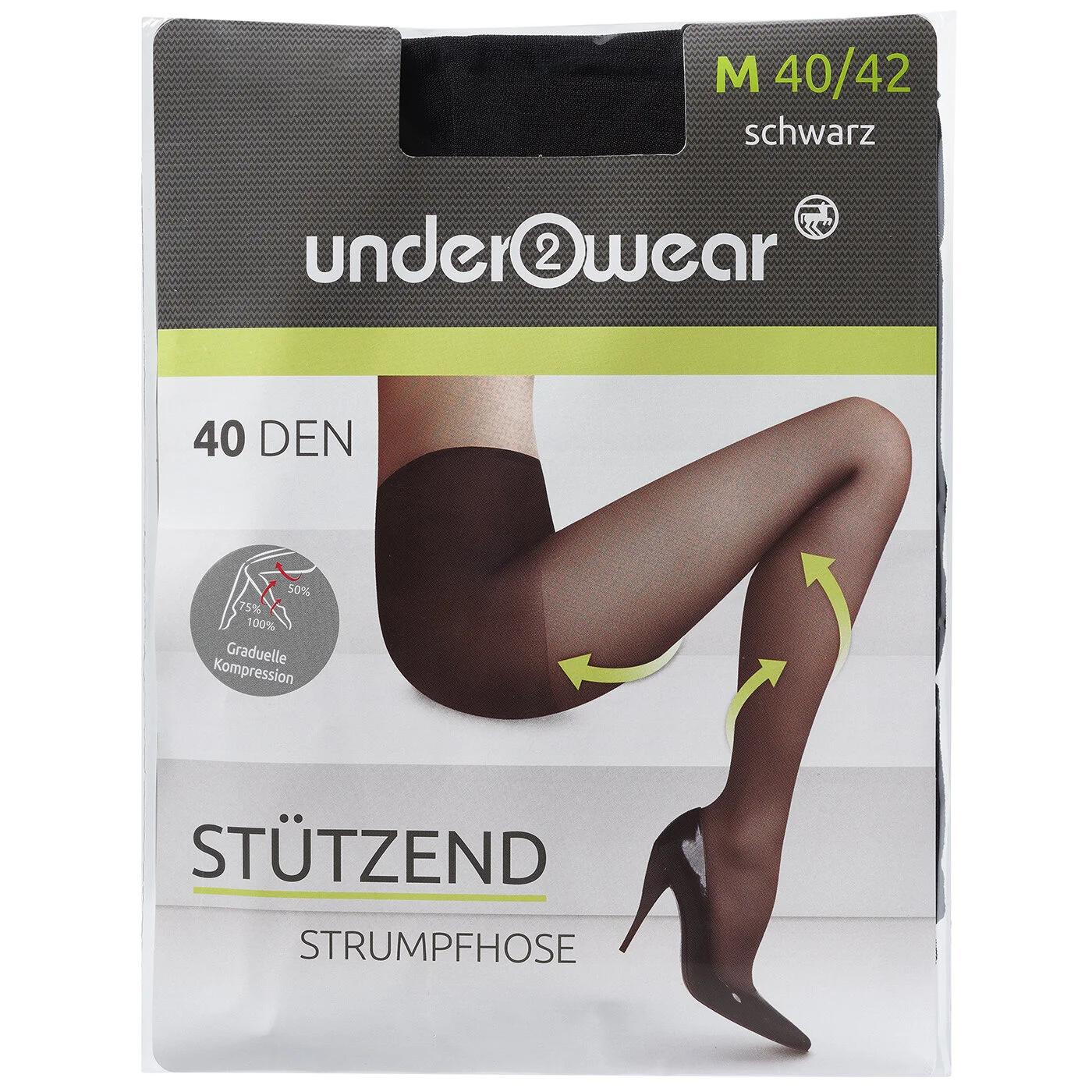 Black 40 Denier Sheer Support Tights 1 Pair