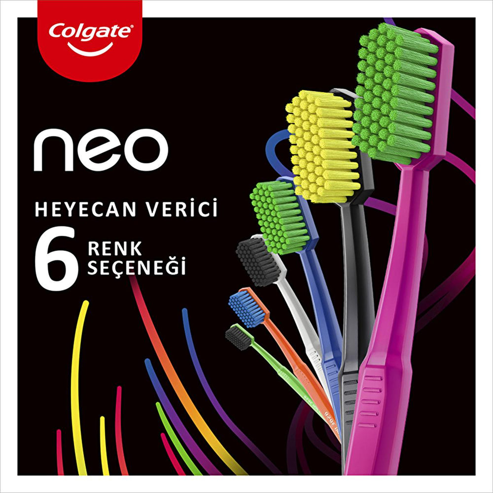 Colgate Colgate Neo Toothbrush - Manual Toothbrush with Dense 2546 Bristles, Medium Hardness, 6 Color Options - view 10