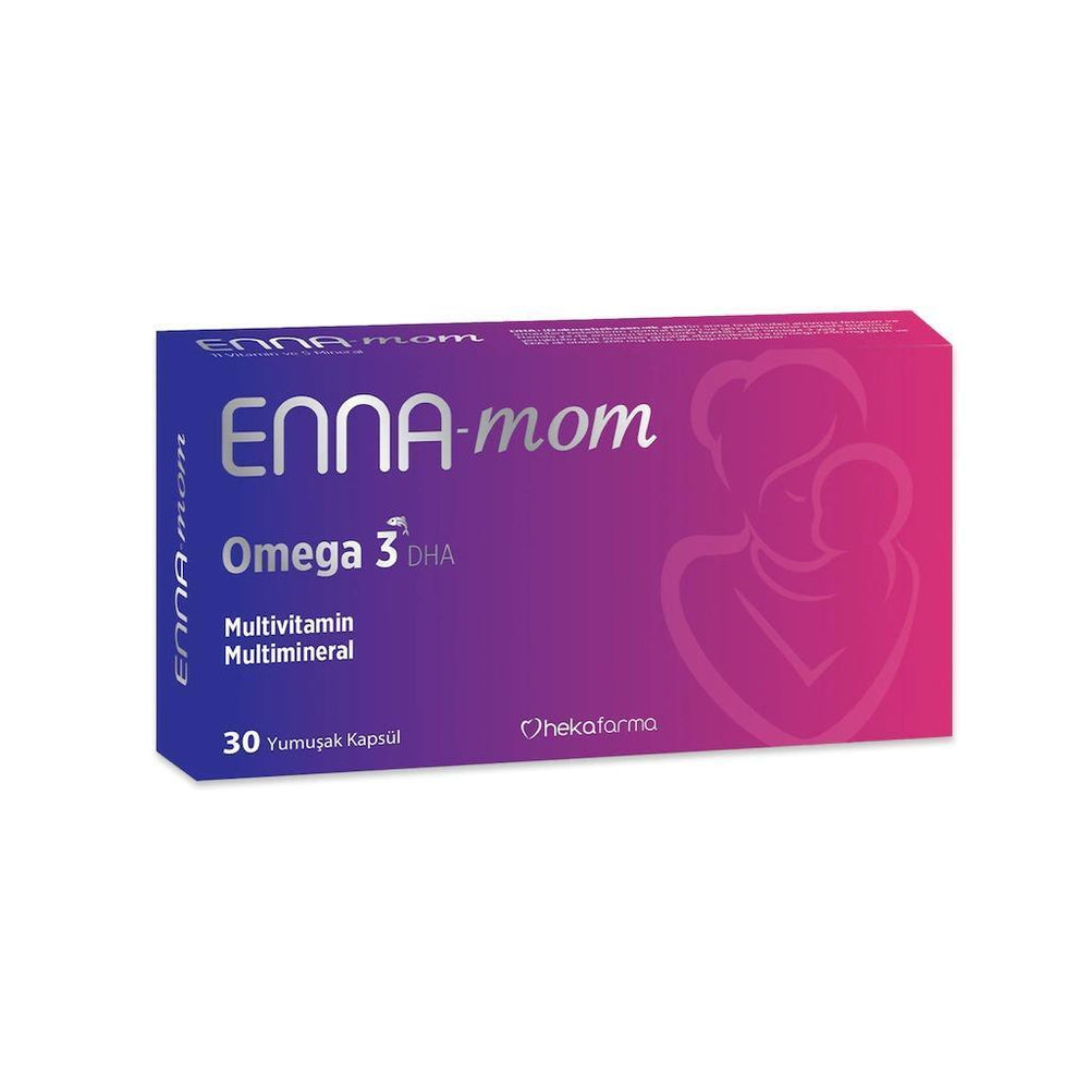 Enna-Mom Omega 3 Multivitamin Mineral Supplement for Pregnant Women - 30 Capsules - Vitamin & Supplement