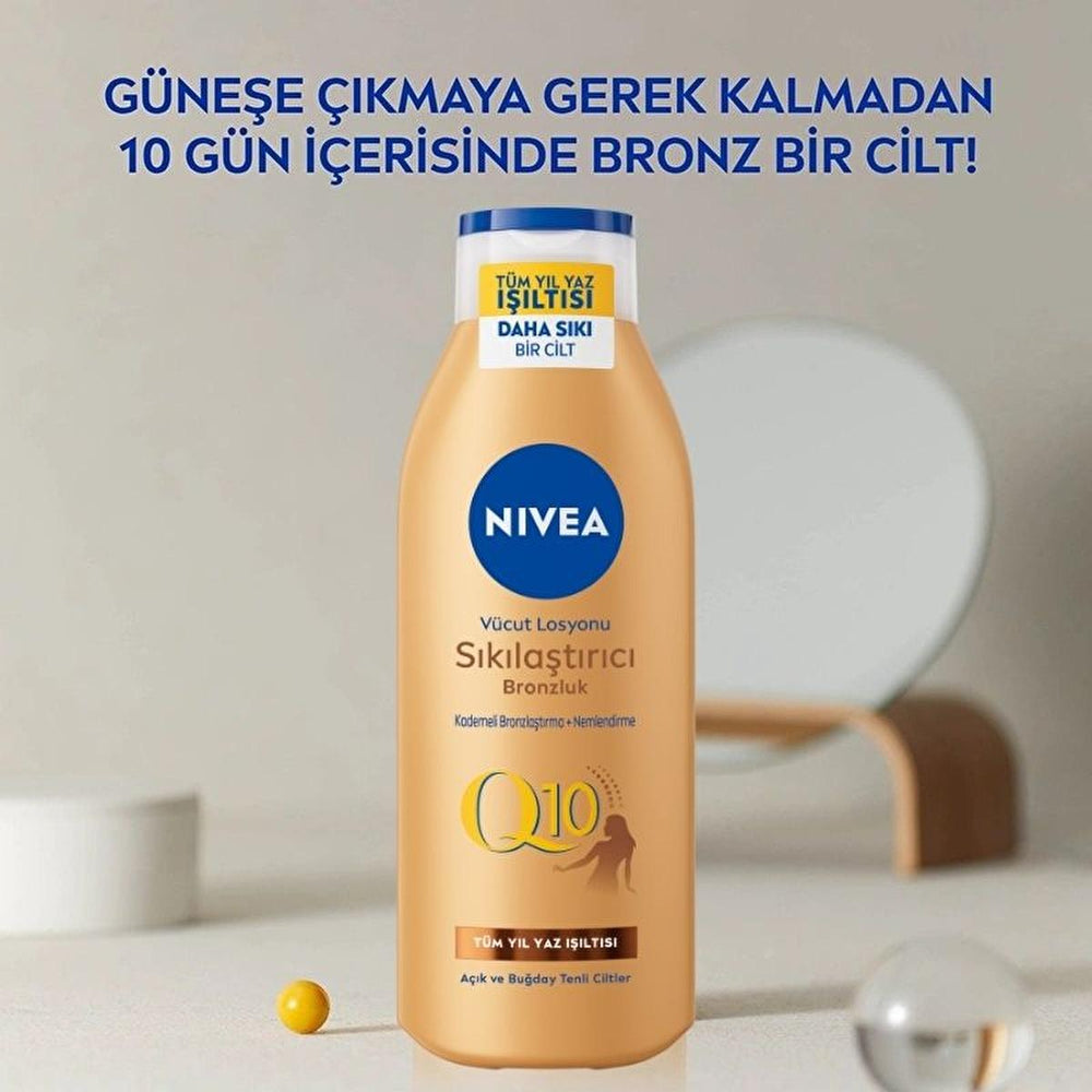 Nivea Nivea Q10 Firming & Tanning Body Lotion - Moisturizing, Sunless Tan, Firming Body Care for Fair to Medium - view 4
