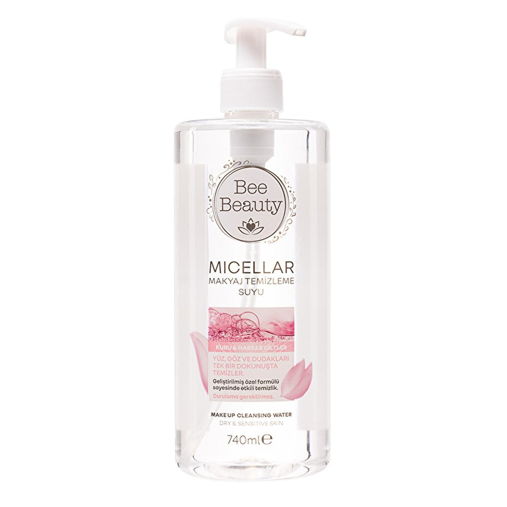 Bee Beauty Micellar Water Makeup Remover for Sensitive Skin - Gentle, Rinse-Free Cleansing, 25.01 fl oz - Makeup Remover
