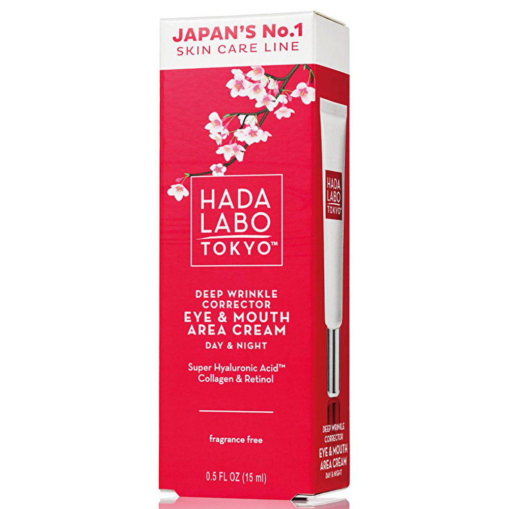 Hada Labo Anti-Wrinkle Cream for Eye and Mouth Area - Hydrating, Smooths Fine Lines, 0.51 fl oz - view 2