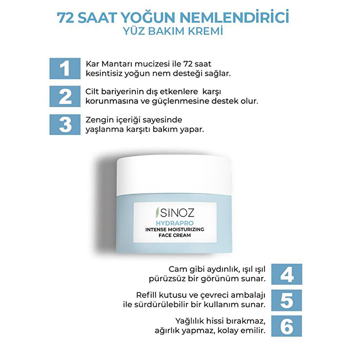 Sinoz Hydrapro: 72-Hour Hydrating Face Cream with Hyaluronic Acid &amp; Snow Mushroom - Vegan Moisturizer for Dry, Sensitive Skin Sinoz Hydrapro: Hydrating Face Cream - 72H Moisture, Vegan Hydrating Face Cream, Moisturizing Face Cream, Vegan Face Cream, Hyaluronic Acid Moisturizer, Squalane Face Cream, Dry Skin Moisturizer, Sensitive Skin Cream, Snow Mushroom Cream, 72-Hour Hydration Cream, Sinoz Hydrapro, Facial Moisturizer, Skin Hydration, Dry Skin Relief, Sensitive Skin Care, Natural Skincare, Vegan Skincare