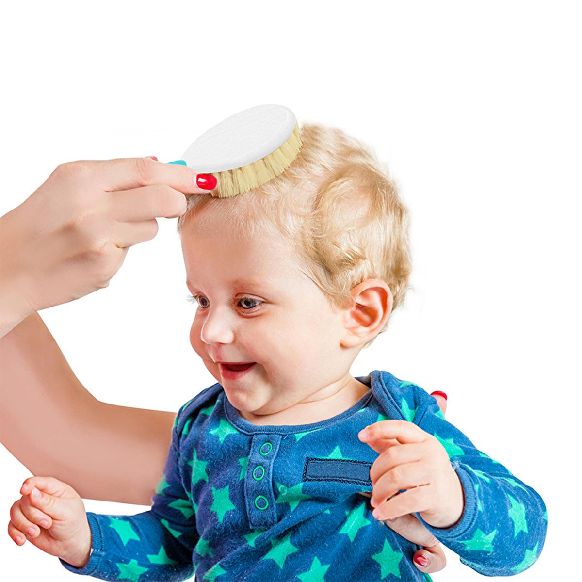 Babyjem Natural Bristle Baby Hair Brush and Comb Set - Gentle Detangling for Infants Babyjem Natural Bristle Baby Hair Brush & Comb Set baby hair brush, baby comb set, natural bristle brush, soft baby hair care, gentle detangling for infants, baby grooming, infant care, natural baby products, baby accessories