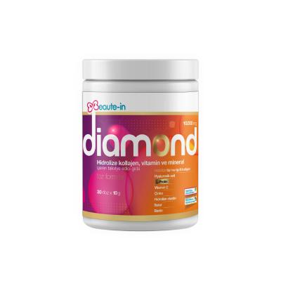 Herbasist Beaute-in Diamond Collagen 300 Gr - Hydrolyzed Collagen Powder for Anti-Aging & Joint Health - Vitamin & Supplement