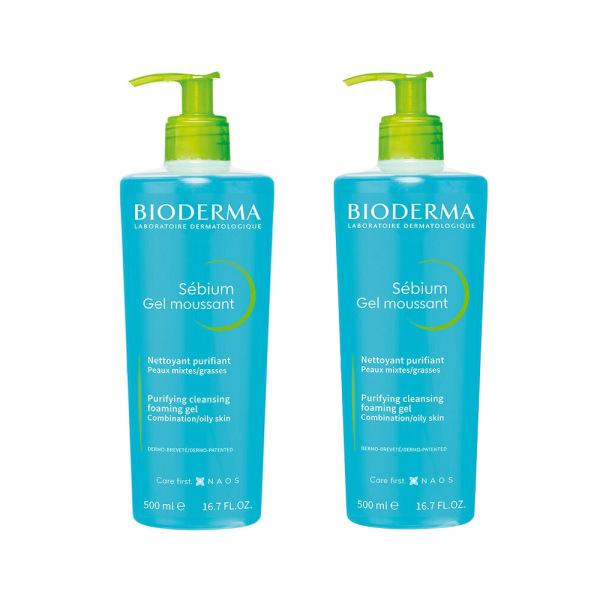 Bioderma Sebium Foaming Gel Facial Cleansing Gel for Combination & Oily Skin - 16.91 fl oz, Gentle & - Cleanser