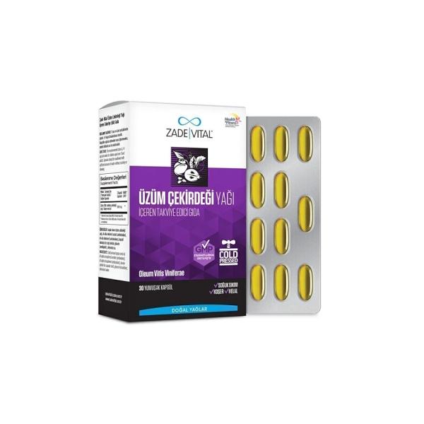 Zade Vital Grape Seed Oil 500mg - 30 Capsules: Natural Antioxidant, Cold-Pressed Beauty & Health Supplement Zade Vital Grape Seed Oil: Natural Antioxidant Supplement Grape Seed Oil, Grape Seed Oil Supplement, Antioxidant Supplement, Cold Pressed Grape Seed Oil, Natural Antioxidant, Dietary Supplement, Grape Seed Extract, Zade Vital, Health Supplement, Wellness, Antioxidant, Natural Supplement, Cardiovascular Health, Healthy Fats, Cold Pressed, Capsules, Grape Seed, women's health, men's health, beauty suppl