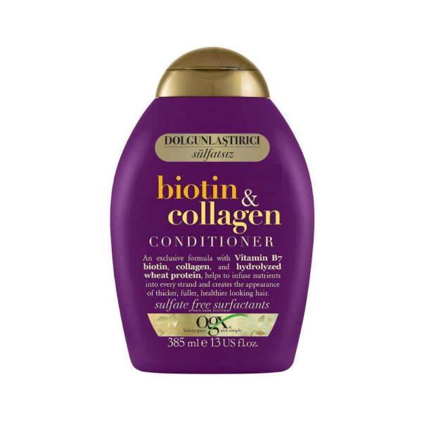 ogx biotin collagen conditioner bottle, ogx biotin collagen conditioner application Ogx Biotin &amp; Collagen Conditioner - Thickening Formula | 385ml Ogx Biotin &amp; Collagen Conditioner - Thickening Formula ogx, biotin-collagen, hair-conditioner, thickening, hair-care, beauty, ai-generated, hair-nourishment, volumizing-conditioner, cosmetic-cream