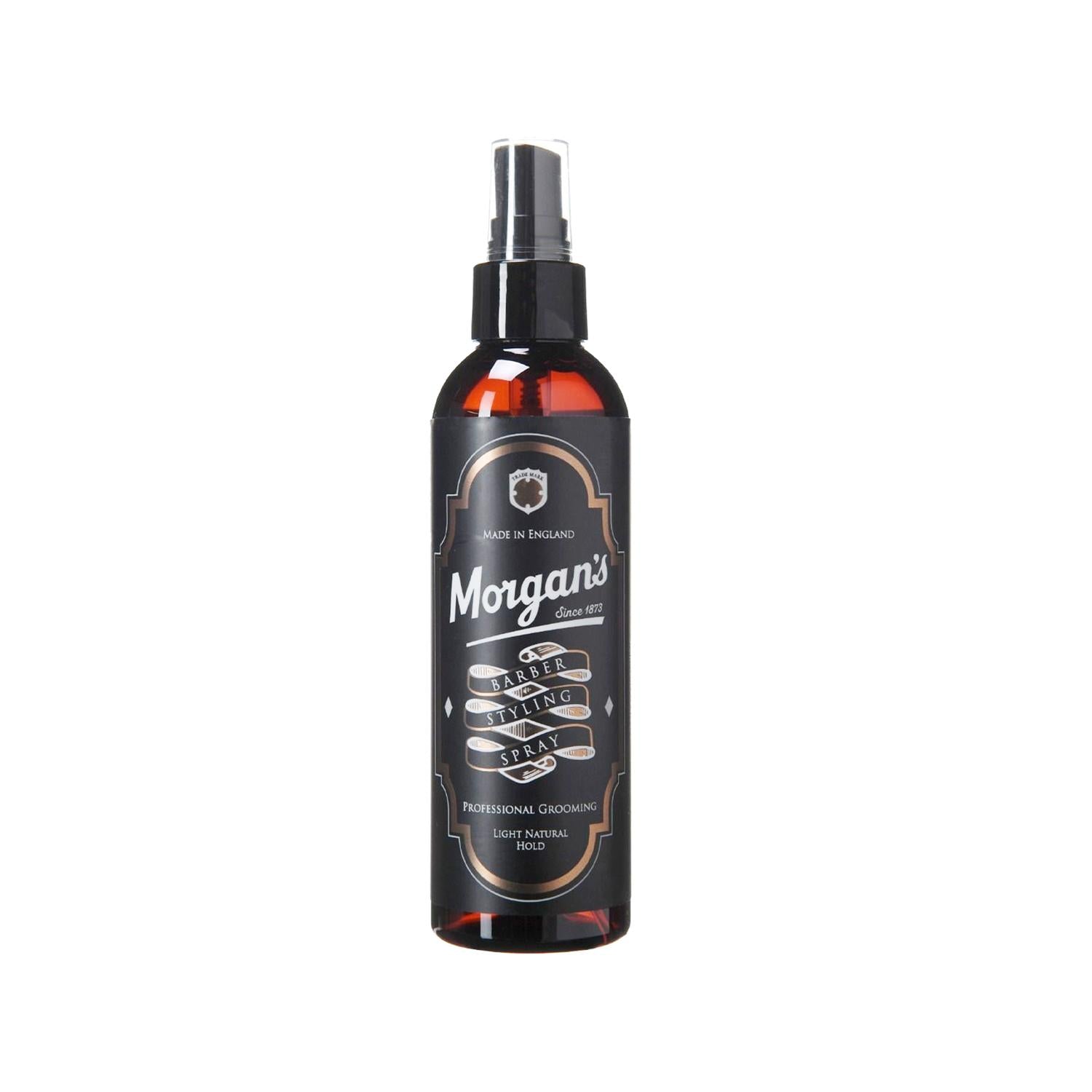 Morgan's Pomade Hair Styling Spray - Natural Hold, 200ml - Lightweight, Barber Quality Styling for Men Morgan's Pomade Hair Styling Spray - Natural Hold & Lightweight hair styling spray, natural hold hair spray, barber quality hair styling, light hold hair product, Morgan's Pomade, men's grooming, hair care products, styling products for men, lightweight hair spray, everyday hair styling