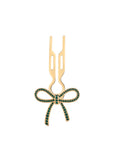 Fiona Franchimon Nº1 Hairpin Ribbon Emerald Green
