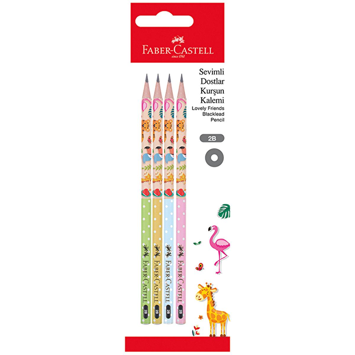 Faber Castell 2B Pencils - Set of 4 'Sevimli Dostlar' - Smooth Writing, Break-Resistant, Eco-Friendly Lead Pencils for School, Art & More Faber Castell 2B Pencils - Smooth Writing, Eco-Friendly Pencils, 2B pencils, Faber Castell pencils, Drawing pencils, Writing pencils, Sustainable pencils, Eco-friendly pencils, School supplies, Art supplies, Lead pencils, Sketching pencils, Soft pencils, Dark pencils, Students, Artists, Writing tools, Drawing tools, School, Art, Office supplies, Break-resistant, Eco frien