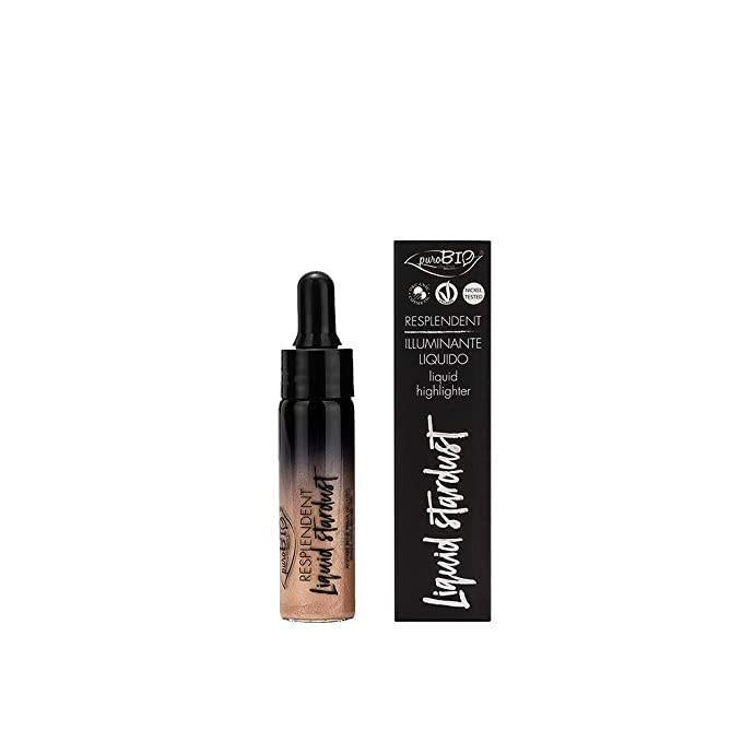 Purobio Resplendent Liquid Stardust Highlighter - Organic, Paraben-Free Glow Enhancer for Radiant Complexion Purobio Liquid Highlighter for Radiant Glow liquid highlighter, organic cosmetics, paraben-free beauty products, natural glow enhancer, radiant complexion, cornflower water, plant-based glycerin, long-lasting highlighter, eco-friendly cosmetics, sensitive skin friendly, natural beauty products, glow enhancer, luminous complexion