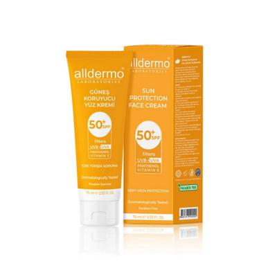 Alldermo SPF50 Sunscreen Face Cream - Moisturizing, Paraben-Free with Vitamin E - Face Cream
