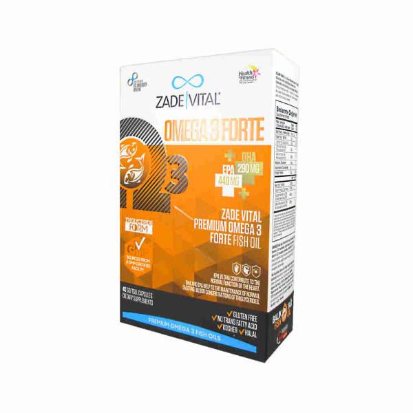 Zade Vital Omega-3 Forte 1200mg Fish Oil Capsules - Heart Health & Cognitive Support, 40 Count Zade Vital Omega-3 Forte 1200mg - Heart & Cognitive Health Omega-3 supplement, Fish oil capsules, EPA and DHA supplement, Heart health support, Cognitive function support, Omega-3 fatty acids, Fish oil, Dietary supplement, Health and wellness, Cardiovascular health, Brain health, Cognitive support, Premium omega-3, High-quality fish oil