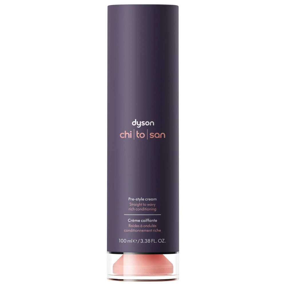 Dyson Chitosan Pre-Styling Hair Cream - Flexible Hold, Long-Lasting Style for All Hair Types Dyson Pre-Styling Hair Cream - Flexible Hold for All Hair Types Dyson hair cream, pre-styling hair cream, flexible hold hair product, long-lasting hair styling, hair care for various textures, hair styling products, hair treatment, curly hair care, straight hair care, wavy hair care, coily hair care, frizz reduction, hair conditioning, sustainable hair care, non-allergenic hair products