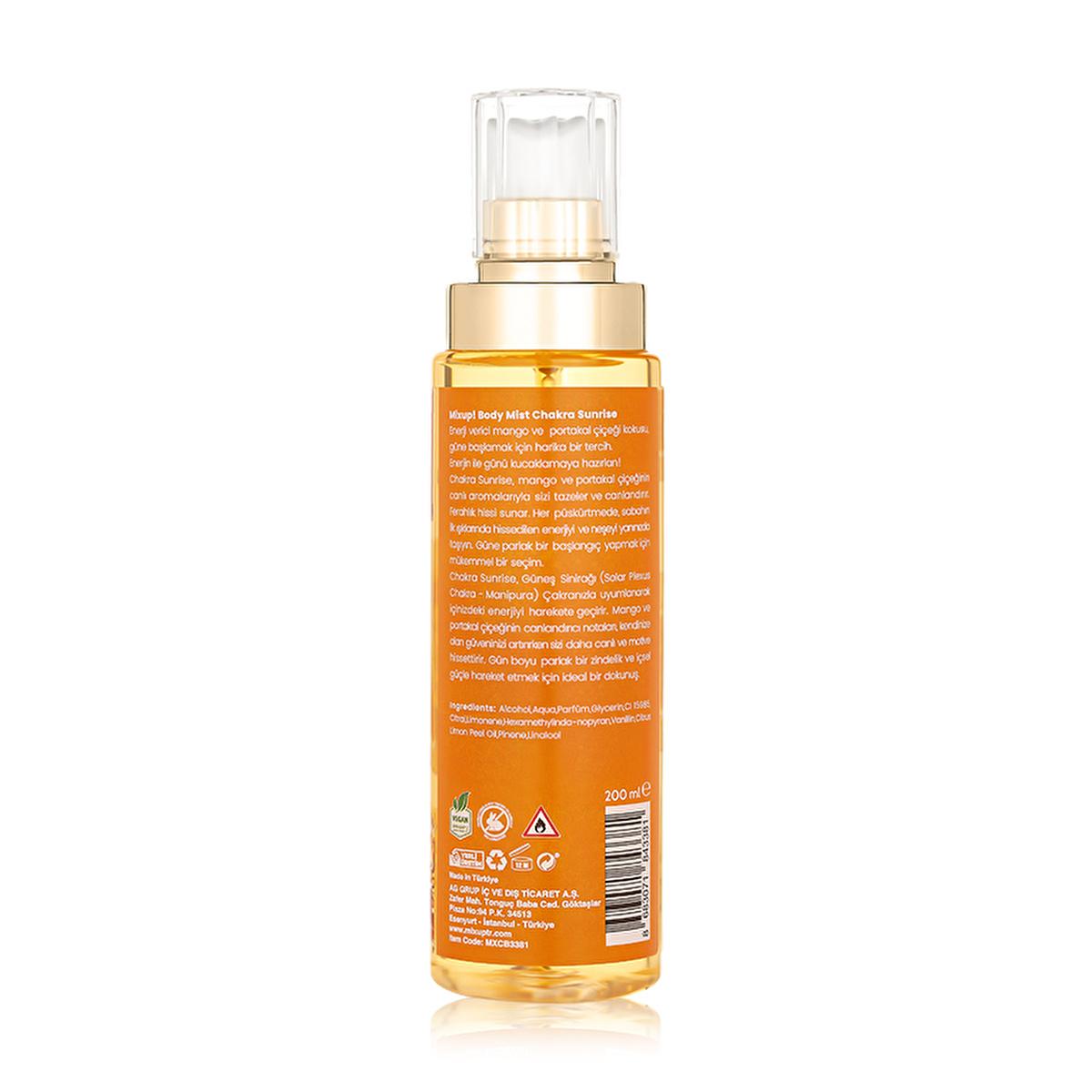 Mixup! Vegan & Cruelty Free Chakra Sunrise Body Spray - Energizing Mango & Orange Blossom Fragrance, 6.76 fl oz Mixup! Vegan Body Spray - Energizing Mango & Orange Blossom Vegan Body Spray, Cruelty Free Fragrance, Energizing Body Spray, Mango Fragrance, Orange Blossom Scent, Wellness Products, Chakra Balancing, Vegan Personal Care, Cruelty Free Beauty, Energizing Fragrance, Refreshing Body Spray, Solar Plexus Chakra, Manipura, Confidence Boost, Vitality Enhancer, Ethical Consumer Products