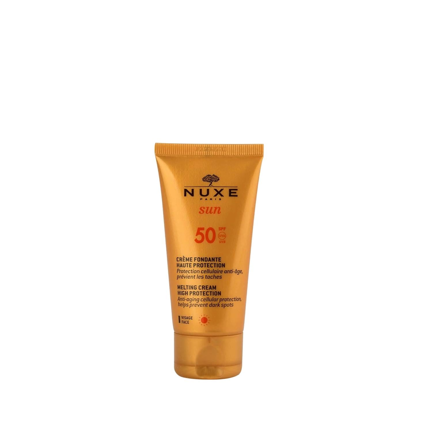 Nuxe Sun SPF 50 Face Cream - Broad Spectrum Sunscreen Protection for Facial Skin, 1.69 fl oz Nuxe Sun SPF50 Face Cream - Broad Spectrum Protection Nuxe Sun, SPF 50 face cream, sunscreen for face, facial sun protection, Nuxe sunscreen, broad spectrum sunscreen, facial skincare, sun protection, skincare products with SPF, gentle facial sunscreen, moisturizing sunscreen, travel size sunscreen, daily sun protection, sun care, skin health, Nuxe face cream, protective skincare