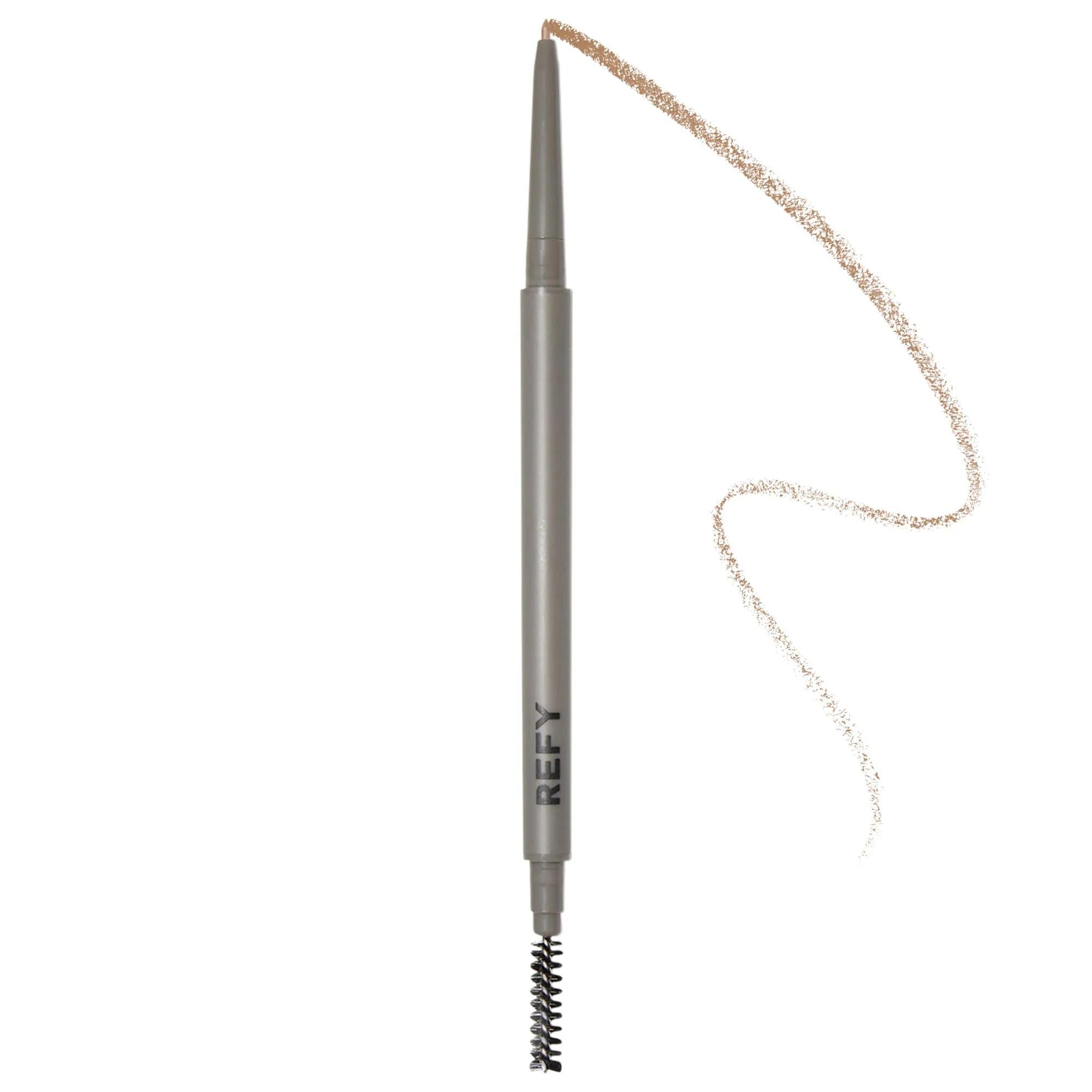 REFY Brow Pencil - Ultra-Fine Tip for Natural 3D Eyebrow Definition, Long Lasting & Cruelty-Free REFY Brow Pencil: Fine Tip, 3D Definition - Natural Eyebrows brow pencil, eyebrow pencil, fine tip brow pencil, 3D brow definition, cruelty-free brow pencil, paraben-free brow pencil, eyebrow shaping pencil, long-lasting brow pencil, brow shaping, eyebrow defining, natural brows, defined brows, makeup, cosmetics, eye makeup, eyebrow, beauty, ultra-fine tip, pigmented, blending brush, cruelty free, define eyebrow