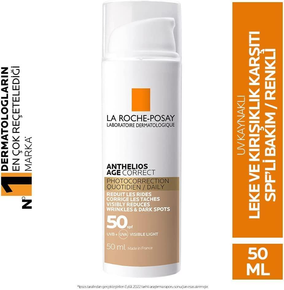 La Roche Posay Anthelios Age Correct Daily Tinted Cream SPF50+ - Tinted Sunscreen Cream for Anti-Aging & Sensitive Skin - image 6