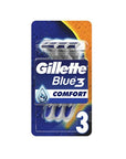 Gillette Blue3 Disposable Razor 3-Pack - Comfort Technology - image 8