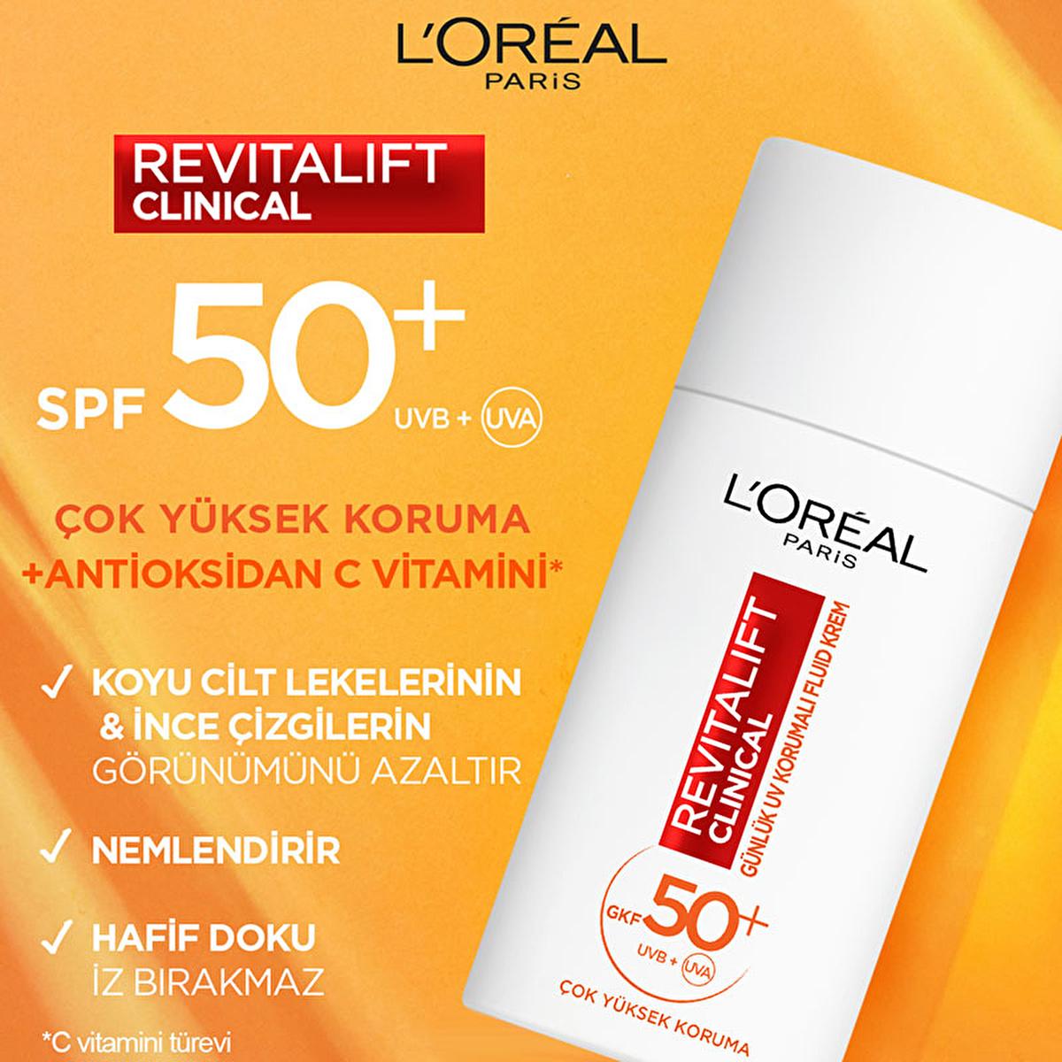 loreal paris revitalift spf 50 sunscreen, daily face sunscreen with vitamin c, moisturizing sunscreen for all skin types Loreal Paris Revitalift Clinical SPF 50+ Daily Face Sunscreen | 1.7 fl oz Loreal Paris Revitalift SPF 50+ | Daily Sunscreen loreal-paris, revitalift, spf-50, daily-sunscreen, anti-aging, moisturizing-sunscreen, skin-care, women-skin-care, water-resistant, ai-generated