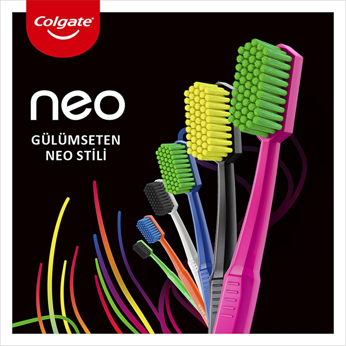 Colgate Colgate Neo Toothbrush - Manual Toothbrush with Dense 2546 Bristles, Medium Hardness, 6 Color Options Colgate Neo Toothbrush - Effective Cleaning Colgate toothbrush, manual toothbrush, dense bristle toothbrush, medium hardness toothbrush, Colgate Neo, oral hygiene, oral care, toothbrush, Colgate, dental care, hygiene products, health and personal care