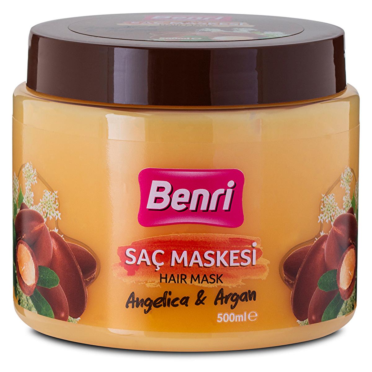 benri hair mask angelica argan 500 ml, deep conditioning hair mask with argan oil, benri hair care product for damaged hair Benri Hair Mask Angelica &amp; Argan - Deep Hydration &amp; Repair | 500 ml Benri Hair Mask Angelica &amp; Argan 500 ml benri, hair-mask, argan-oil, angelica-root, deep-conditioning, hydrate, restore, hair-care, ai-generated, beauty