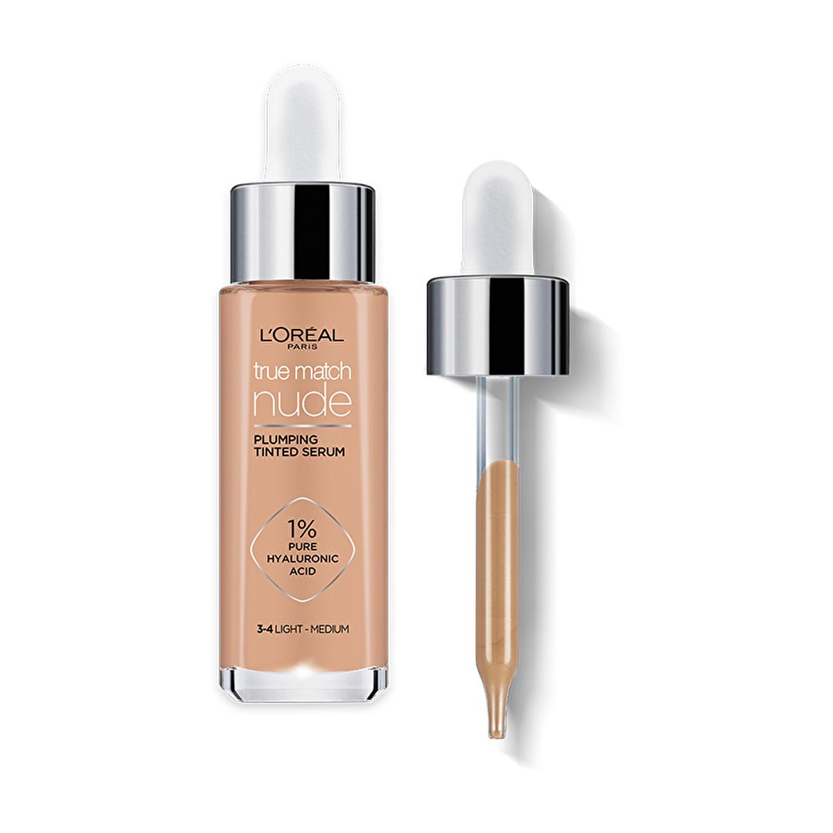 L'Oreal Paris True Match Nude Hyaluronic Acid Tinted Serum Foundation - Radiant, Hydrating, Natural Finish for Sensitive Skin L'Oreal True Match Foundation Serum - Hyaluronic Acid, Radiant Finish foundation serum, hyaluronic acid foundation, nude foundation, radiant finish foundation, hydrating foundation, sensitive skin foundation, light coverage foundation, Loreal True Match foundation, natural looking foundation, skin tone evening serum, foundation, serum, hyaluronic acid, radiant finish, hydrating, sens