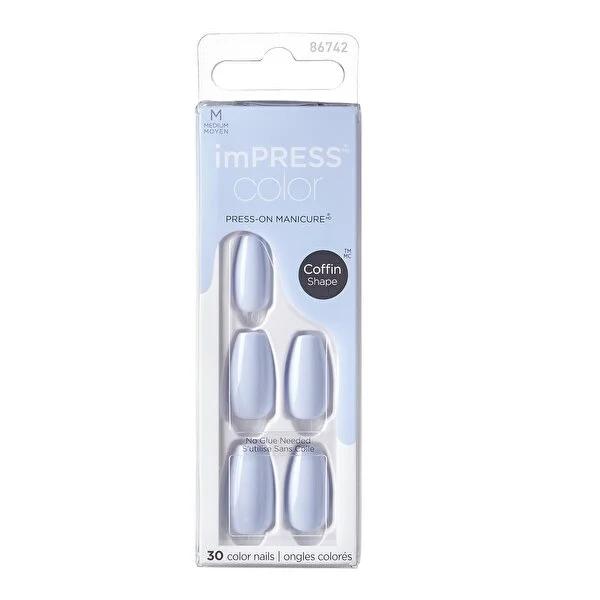 Impress Color Self-Adhesive Press-On Nails Medium Cloudless - Easy DIY Nail Kit for Salon-Quality Results Impress Color Press-On Nails - Easy DIY Nail Kit press-on nails, self-adhesive nails, DIY nail kit, easy nail application, temporary nail solution, nail beauty, salon-quality nails, trendy nail colors, cloudless nail design, medium nail size, easy removal, nail care, nail fashion