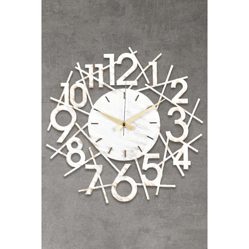 Muyika 41x41cm Metal Distressed Finish Silent Sweep Wall Clock - Decorative Wall Accessory for Homeowners