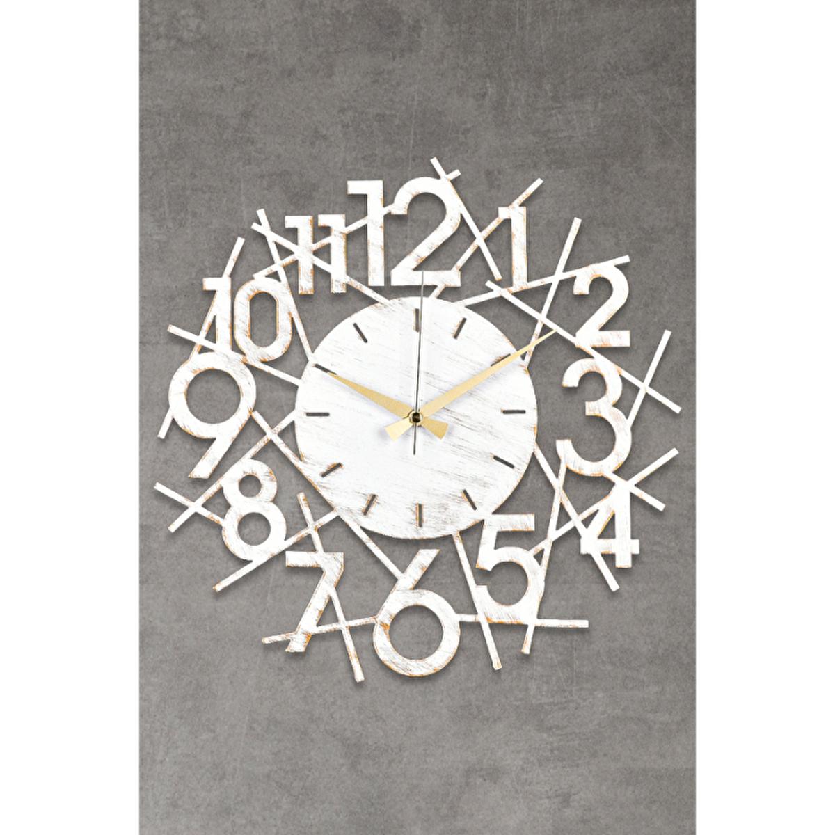 Muyika 41x41cm Metal Distressed Finish Silent Sweep Wall Clock - Decorative Wall Accessory for Homeowners Muyika Metal Distressed Finish Wall Clock - Silent & Elegant wall clock, metal wall clock, distressed finish clock, silent sweep clock, decorative wall clock, home decor, metal craftsmanship, vintage aesthetic, large wall clock, 41x41 cm wall clock, metal decor, unique gifts, home accessories