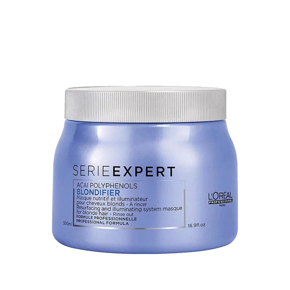 L'Oreal Professionnel Paris Serie Expert Blondifier Shine Enhancing Hair Mask for Blonde Hair, 500ml - - Hair Mask