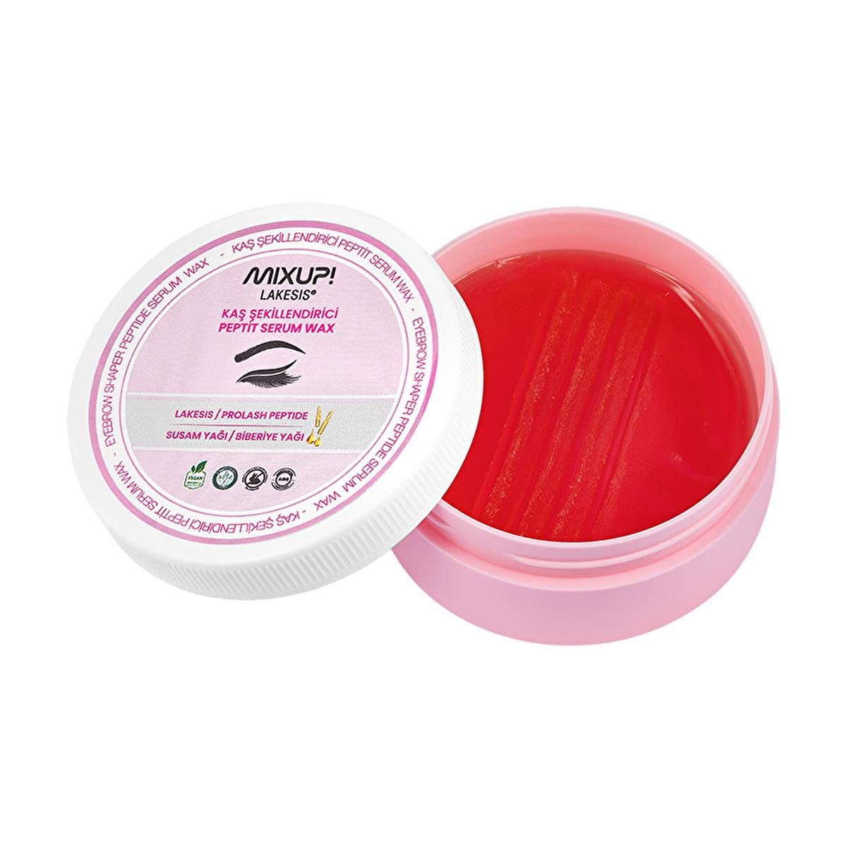 Mixup! Lakesis Eyebrow Shaping Serum Wax - Nourishing, Strengthening, 1.69 fl oz Mixup! Lakesis Eyebrow Serum Wax - Shape & Nourish eyebrow serum wax, eyebrow shaping, nourishing eyebrow care, beauty grooming, eyebrow growth, Lakesis, Prolash Peptit, Sesame Oil, Rosemary Oil, cosmetic, brow care, grooming, beauty products