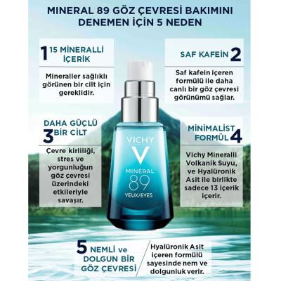 Vichy Mineral 89 Eye Cream - Hydrating Dark Circle &amp; Fine Line Treatment for Sensitive Skin - Hyaluronic Acid, Paraben-Free Vichy Eye Cream: Dark Circle &amp; Fine Line Treatment eye cream, dark circle reducer, fine line treatment, sensitive eye cream, hyaluronic acid eye cream, vichy eye cream, hypoallergenic eye cream, eye care for sensitive skin, hydrating eye cream, paraben free eye cream, eye care, dark circles, fine lines, sensitive skin, hydration, vichy thermal water, mineral 89, paraben-free, gifts for