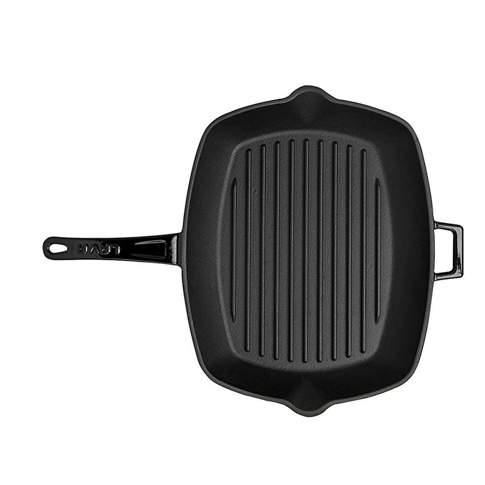 LAVA Cast Iron Rectangular Grill Pan - Durable, Versatile, and Healthy Cooking Option for Home Cooks - Vitamin & Supplement