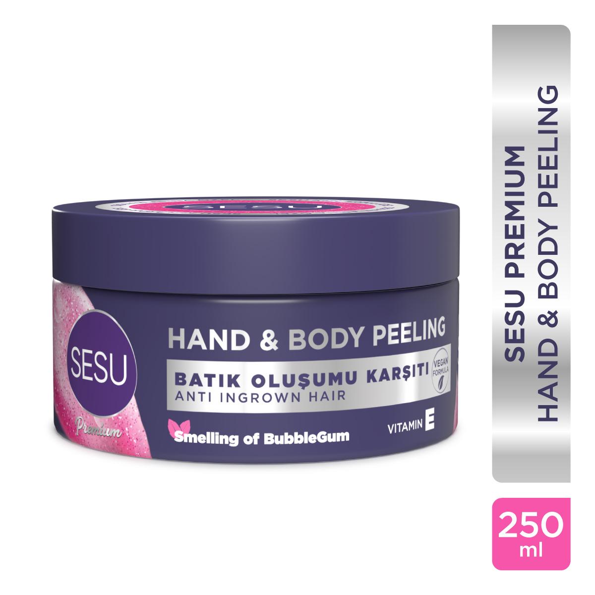 sesu body scrub 250ml, sesu skin exfoliator bubblegum scent, moisturizing body scrub with coconut oil Sesu El & Vücut Peelingi 250 ml - Gentle Exfoliating Body Scrub for Smooth, Glowing Skin | Bubblegum Scent Sesu Body Scrub - Exfoliating and Moisturizing Formula sesu, body-scrub, exfoliating-scrub, moisturizing, bubblegum-scent, skincare, gentle-exfoliation, dry-skin, spa-experience, ai-generated