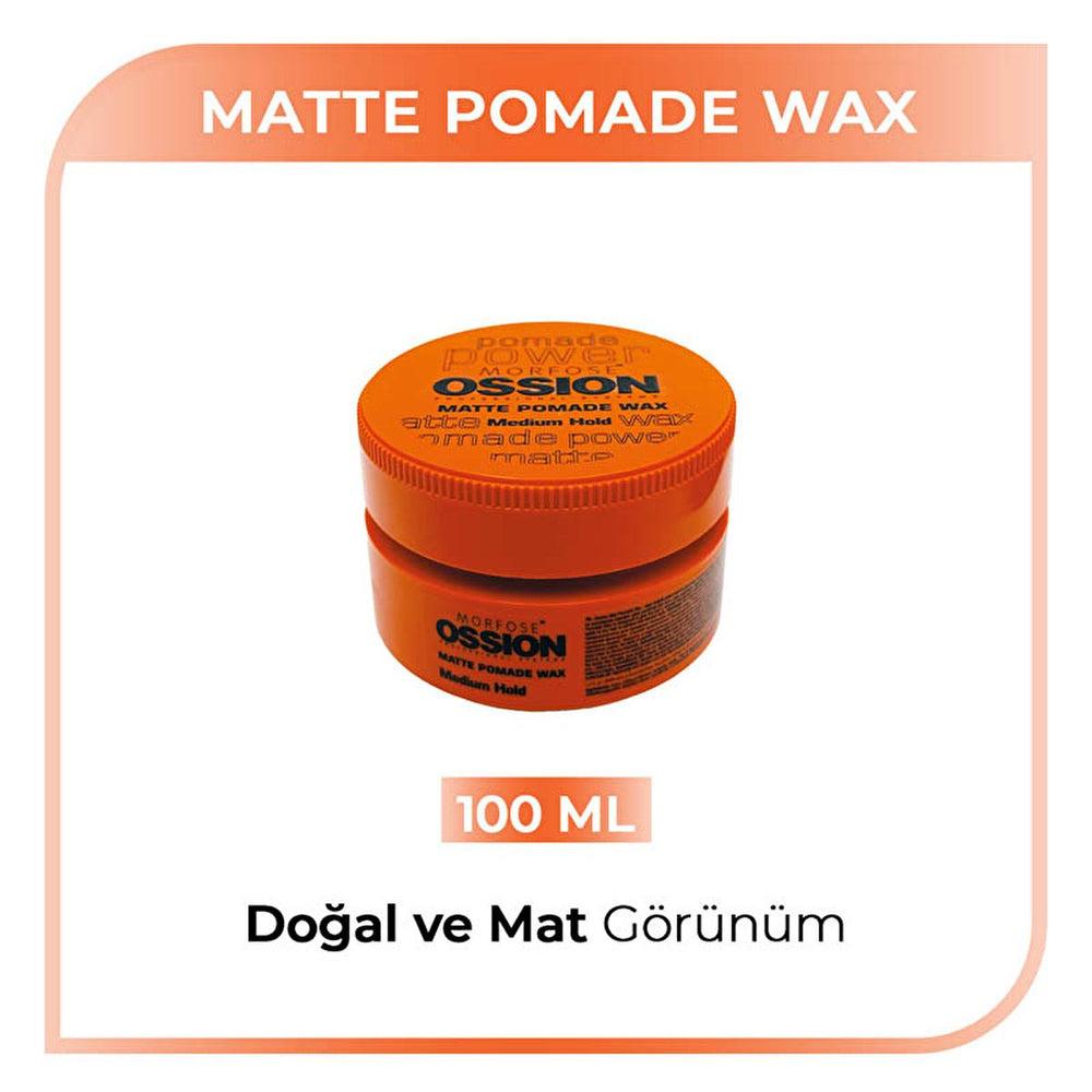 Morfose Ossion Matte Pomade Wax for Natural Hair Styling - 3.38 fl oz, Water-Based, Medium Hold, Residue-Free - view 3