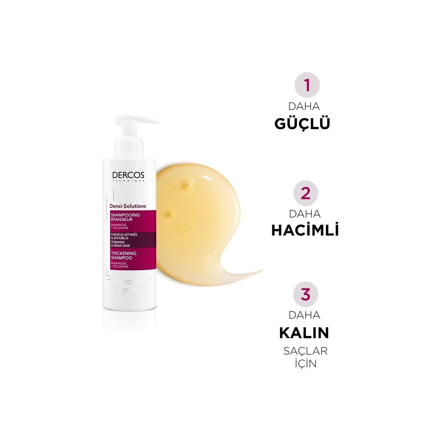 Vichy Densi Solutions Thickening Shampoo 400Ml - Hair Thickening & Volumizing for Fine or Limp Hair Vichy Densi Solutions Thickening Shampoo 400ml Vichy Densi Solutions, Thickening Shampoo, Hair Thickening, Hair Care, Volumizing Shampoo, Hair Volume, Fine Hair, Limp Hair, Dull Hair, Lifeless Hair, Filloxane, Rhamnose, Menthol, Peppermint Oil, Hair Growth, Hair Health