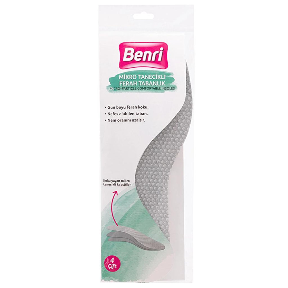 Benri Micro-Granule Refreshing Insoles 4 Pairs