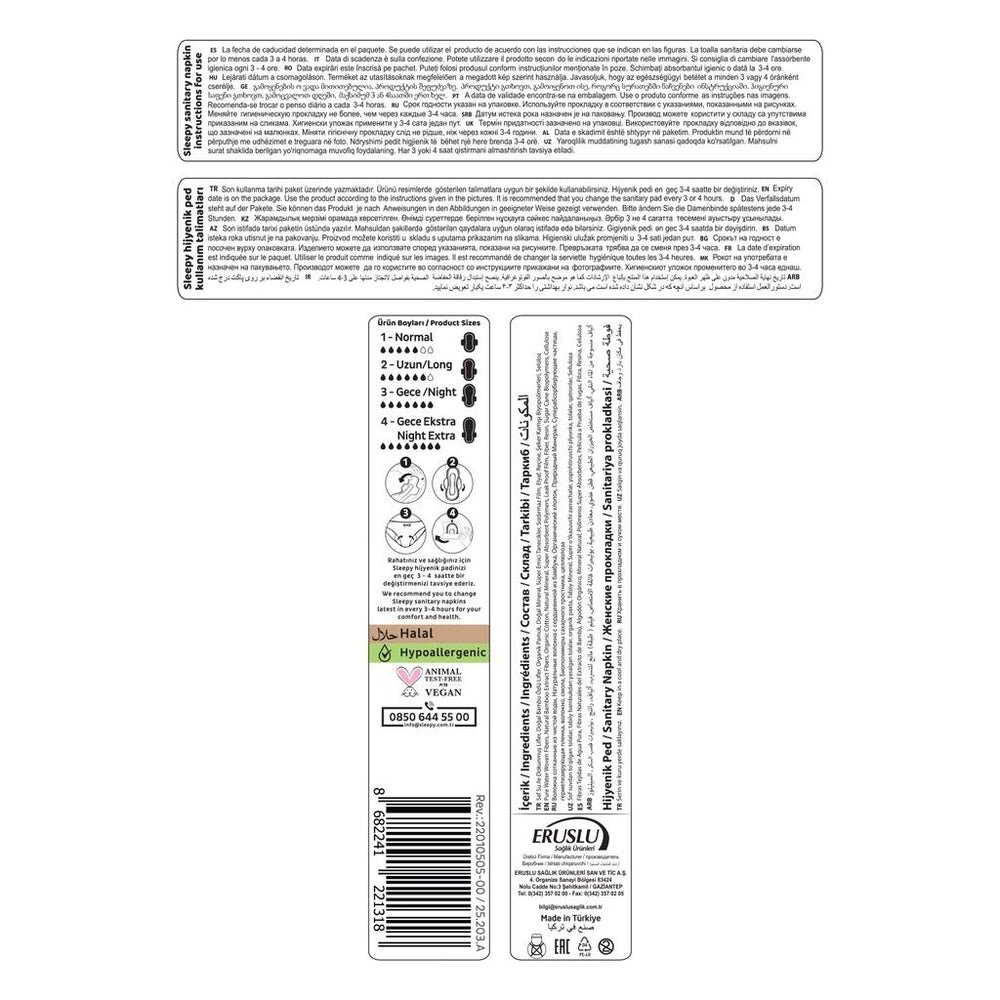Sleepy Bio Natural Premium Plus+ Night Pads 14 Pack