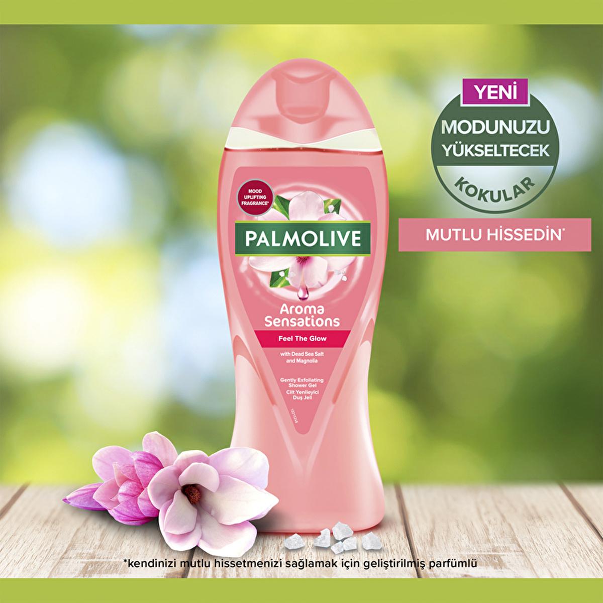 Palmolive Aroma Sensations: Skin Rejuvenating Bath and Shower Gel with Magnolia &amp; Dead Sea Salt - Natural Glow, Dermatologically Tested Palmolive Shower Gel: Natural, Rejuvenating, Glowing Skin bath and shower gel, natural shower gel, magnolia flower extract, dead sea salt bath, skin rejuvenating shower gel, aroma sensations shower gel, Palmolive shower gel, glow enhancing shower gel, dermatologically tested shower gel, skin compatible pH shower gel, natural ingredients, gentle cleanse, skin rejuvenation, a