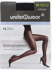 Underwear 15 Denier Shiny Black Sheer Tights 4042