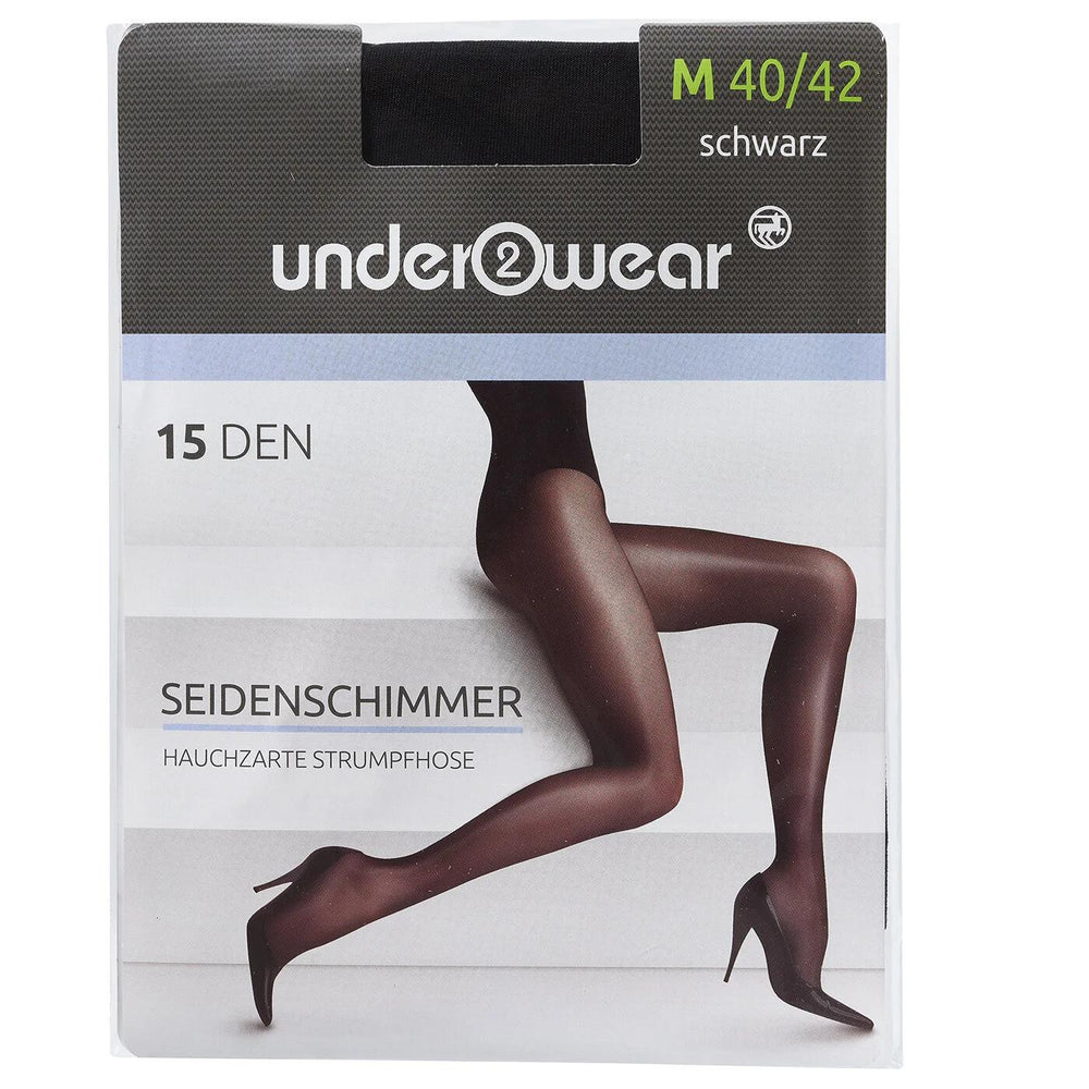 Underwear 15 Denier Shiny Black Sheer Tights 4042