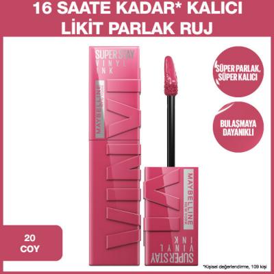 Maybelline New York Super Stay Vinyl Ink - Long-Lasting Liquid Lip Gloss, 20 Coy Maybelline New York Super Stay Vinyl Ink - Long-Lasting Lip Gloss Maybelline New York Super Stay Vinyl Ink, Long-lasting lip gloss, Liquid lipstick, Non-sticky lip color, Vibrant lip shade 20 Coy, Cosmetics, Lip Care, Beauty Products, Makeup, Lip Gloss, Rouge, Durable lip color, Easy-to-apply lip products